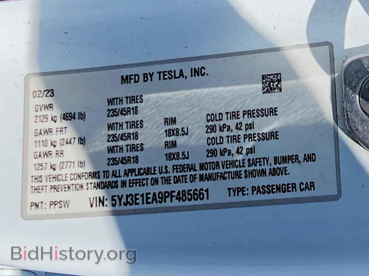 2023 TESLA MODEL 3 - VIN: 5YJ3E1EA9PF485661 - Photo 12