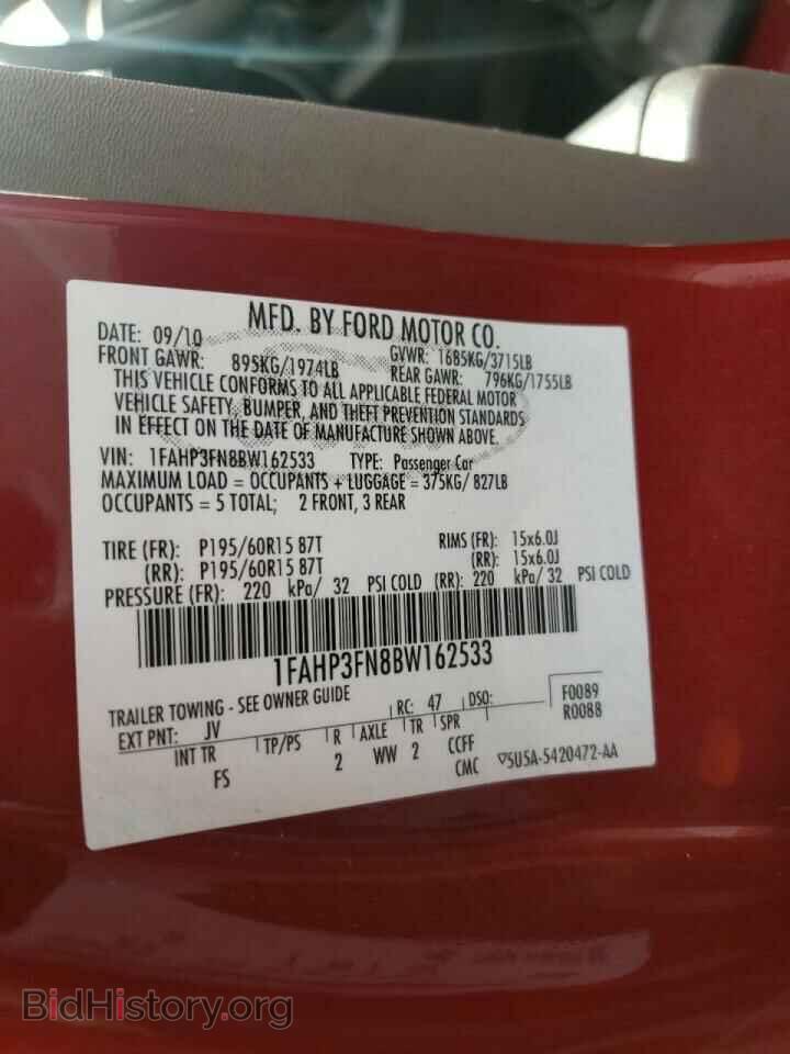 2011 FORD FOCUS - VIN: 1FAHP3FN8BW162533 - Фото 10