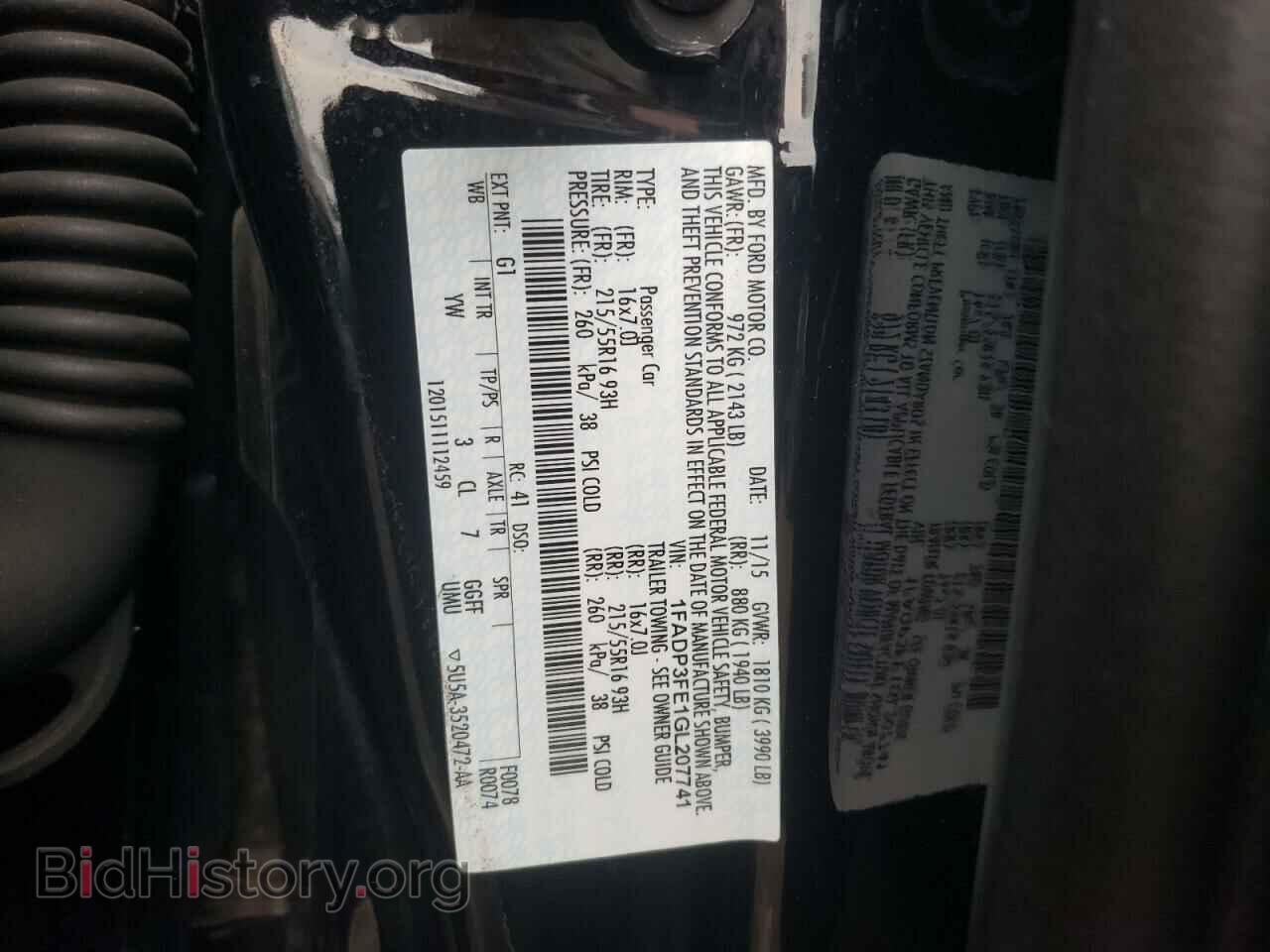 2016 FORD FOCUS - VIN: 1FADP3FE1GL207741 - Фото 12