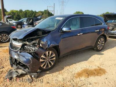 2015 Acura MDX Technology, синий — VIN 5FRYD3H49FB012348, Copart