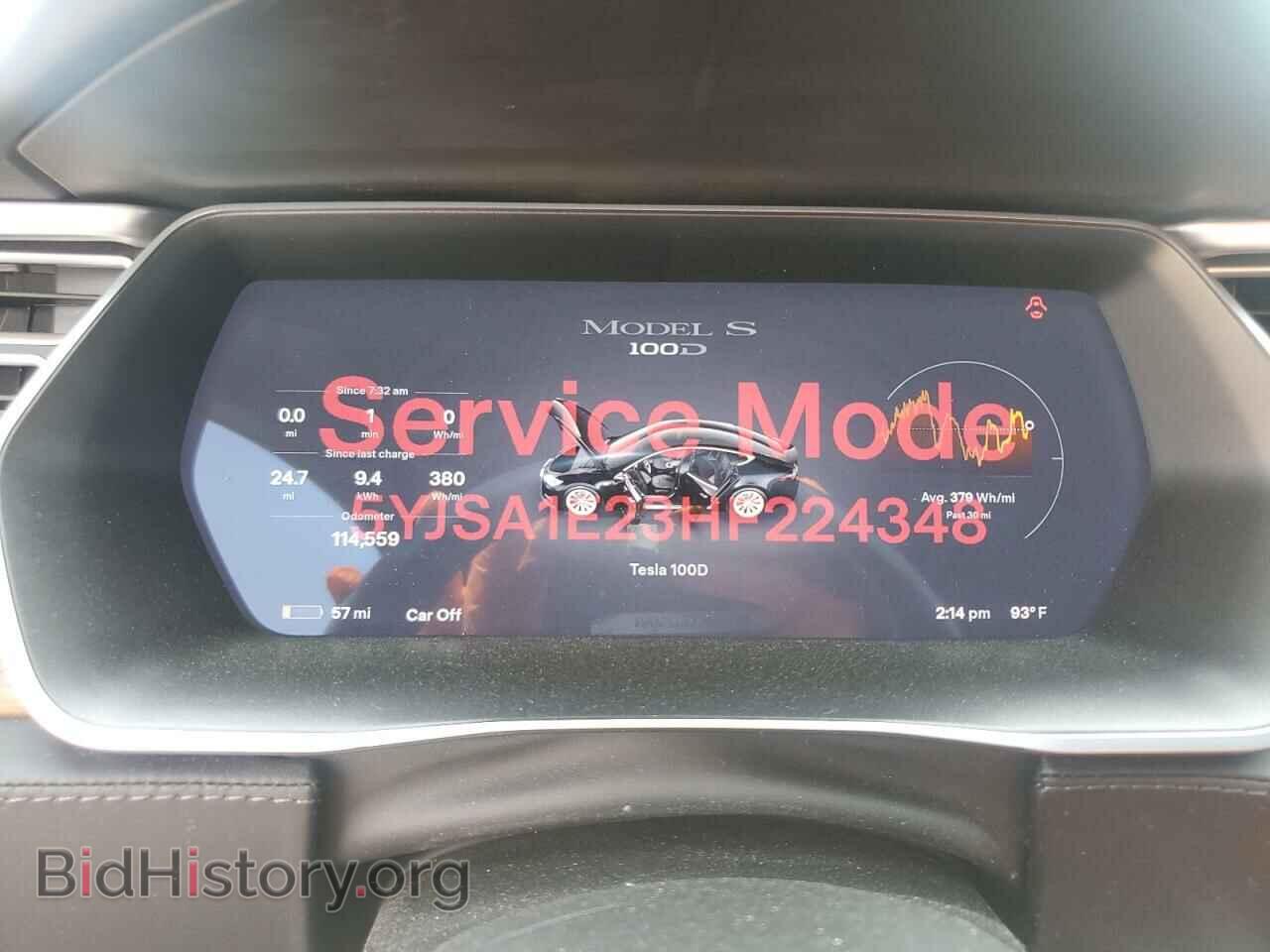 2017 TESLA MODEL S - VIN: 5YJSA1E23HF224348 - Фото 9
