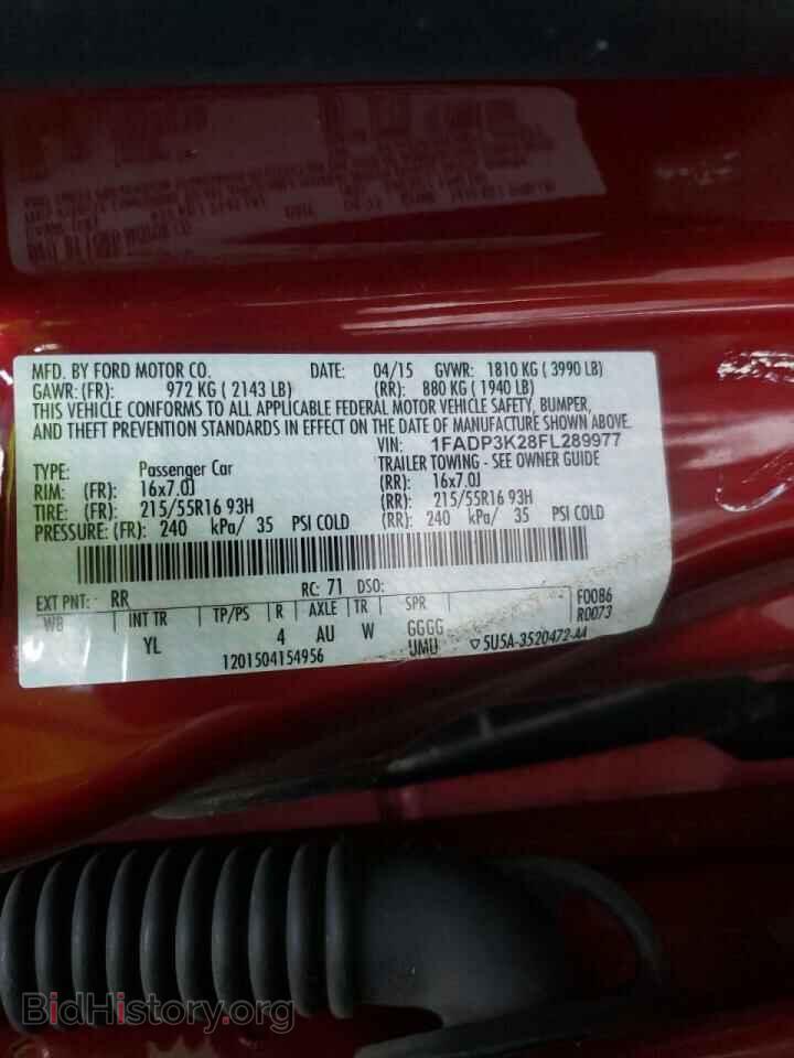 2015 FORD FOCUS - VIN: 1FADP3K28FL289977 - Фото 10