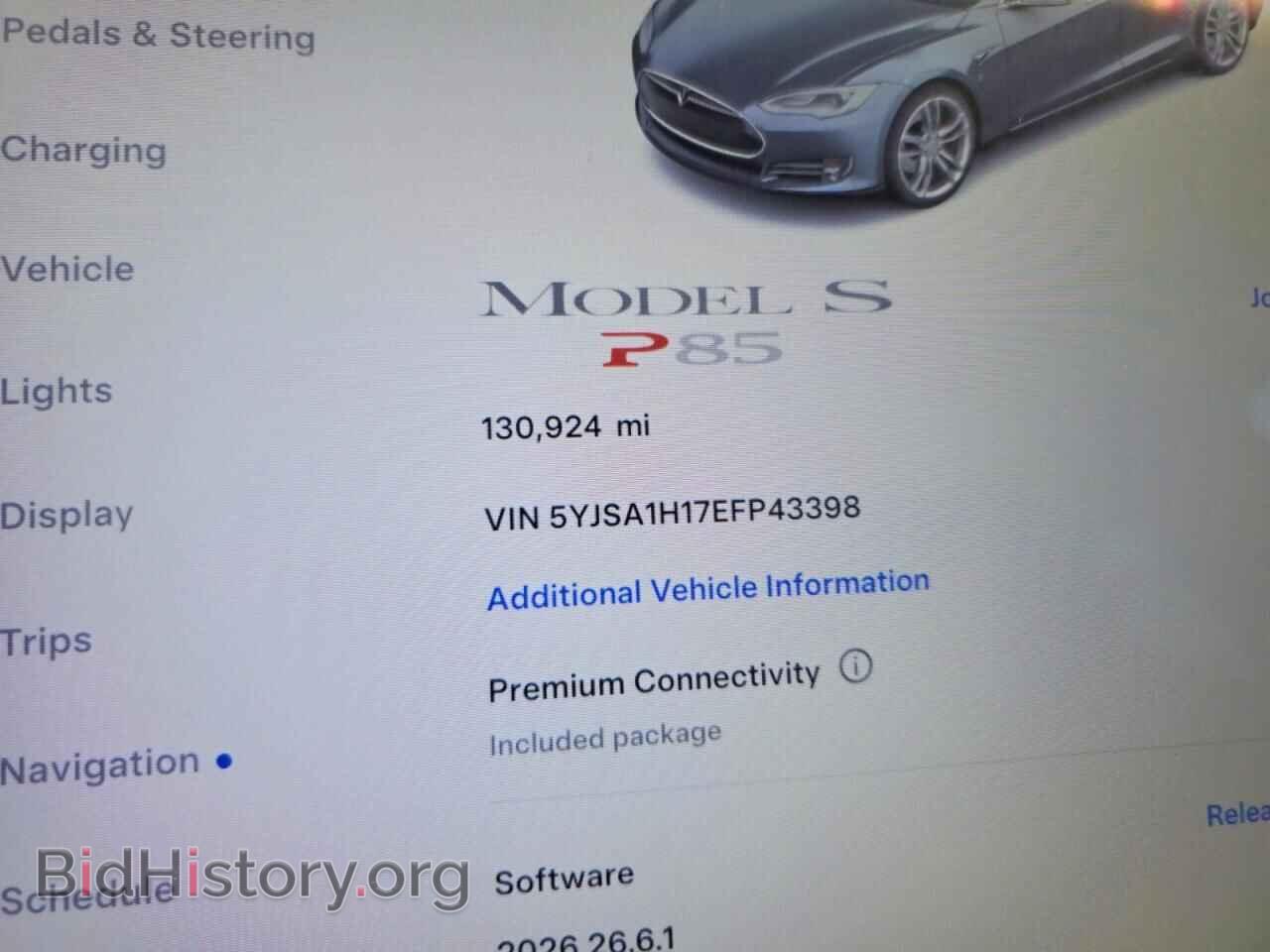 2014 TESLA MODEL S - VIN: 5YJSA1H17EFP43398 - Photo 9