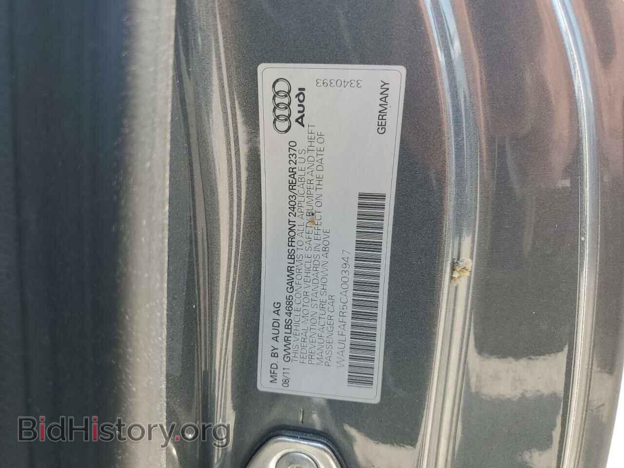 2012 AUDI A5 - VIN: WAULFAFR5CA003947 - Photo 13