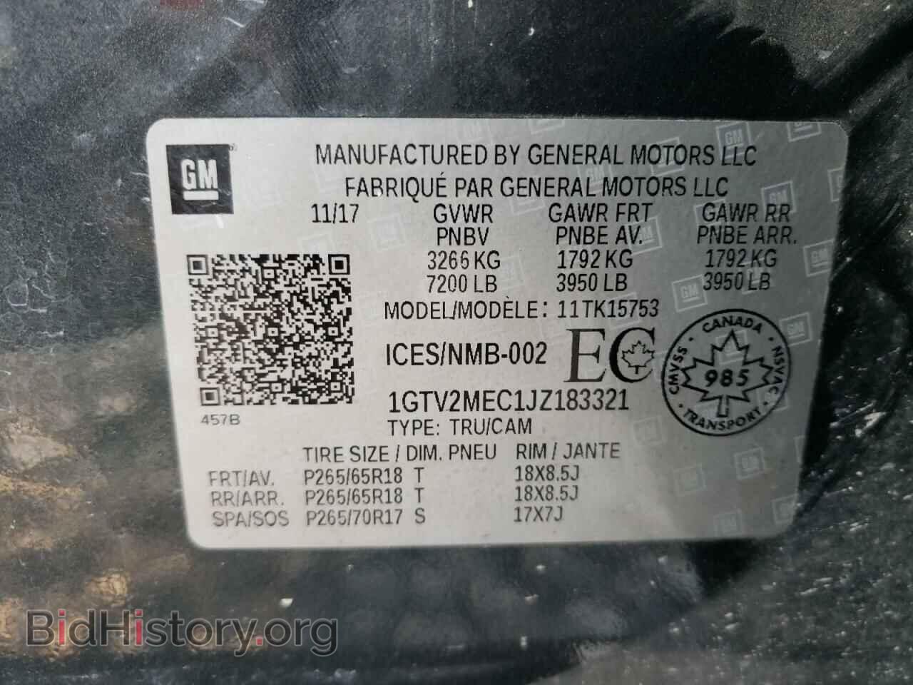 2018 GMC SIERRA - VIN: 1GTV2MEC1JZ183321 - Фото 12