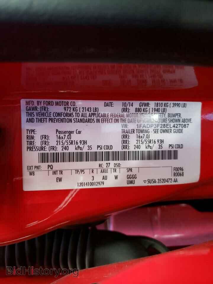 2014 FORD FOCUS - VIN: 1FADP3F28EL427087 - Photo 10