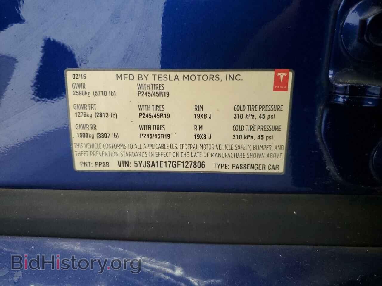 2016 TESLA MODEL S - VIN: 5YJSA1E17GF127806 - Photo 12