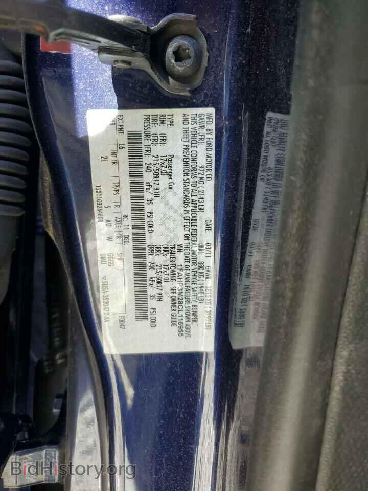 2012 FORD ALL Models - VIN: 1FAHP3M28CL116955 - Фото 12