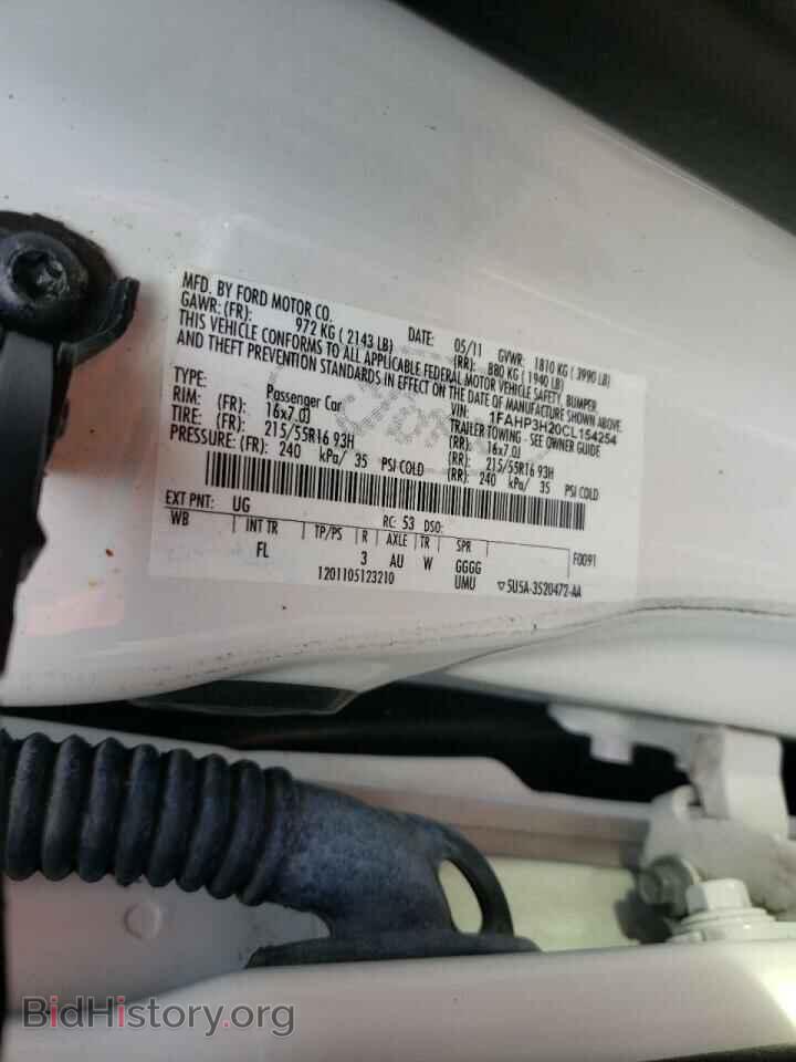 2012 FORD FOCUS - VIN: 1FAHP3H20CL154254 - Фото 10