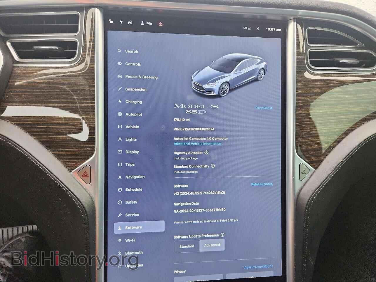 2015 TESLA MODEL S - VIN: 5YJSA1H28FF083074 - Photo 9