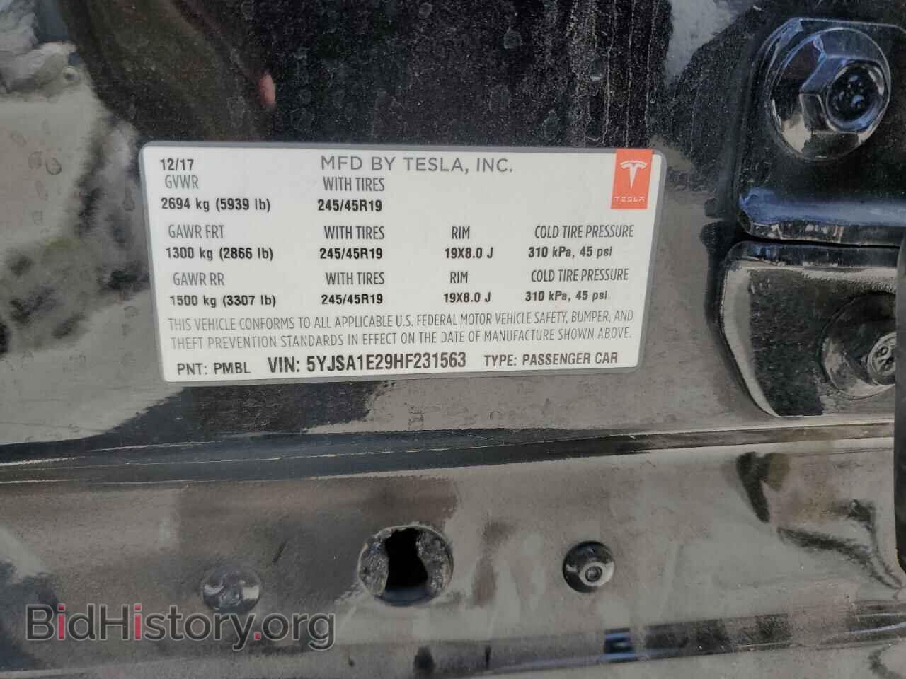 2017 TESLA MODEL S - VIN: 5YJSA1E29HF231563 - Фото 13