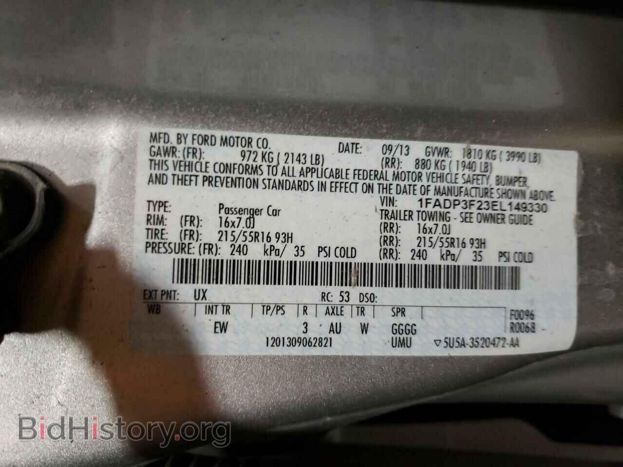 2014 FORD FOCUS - VIN: 1FADP3F23EL149330 - Photo 10