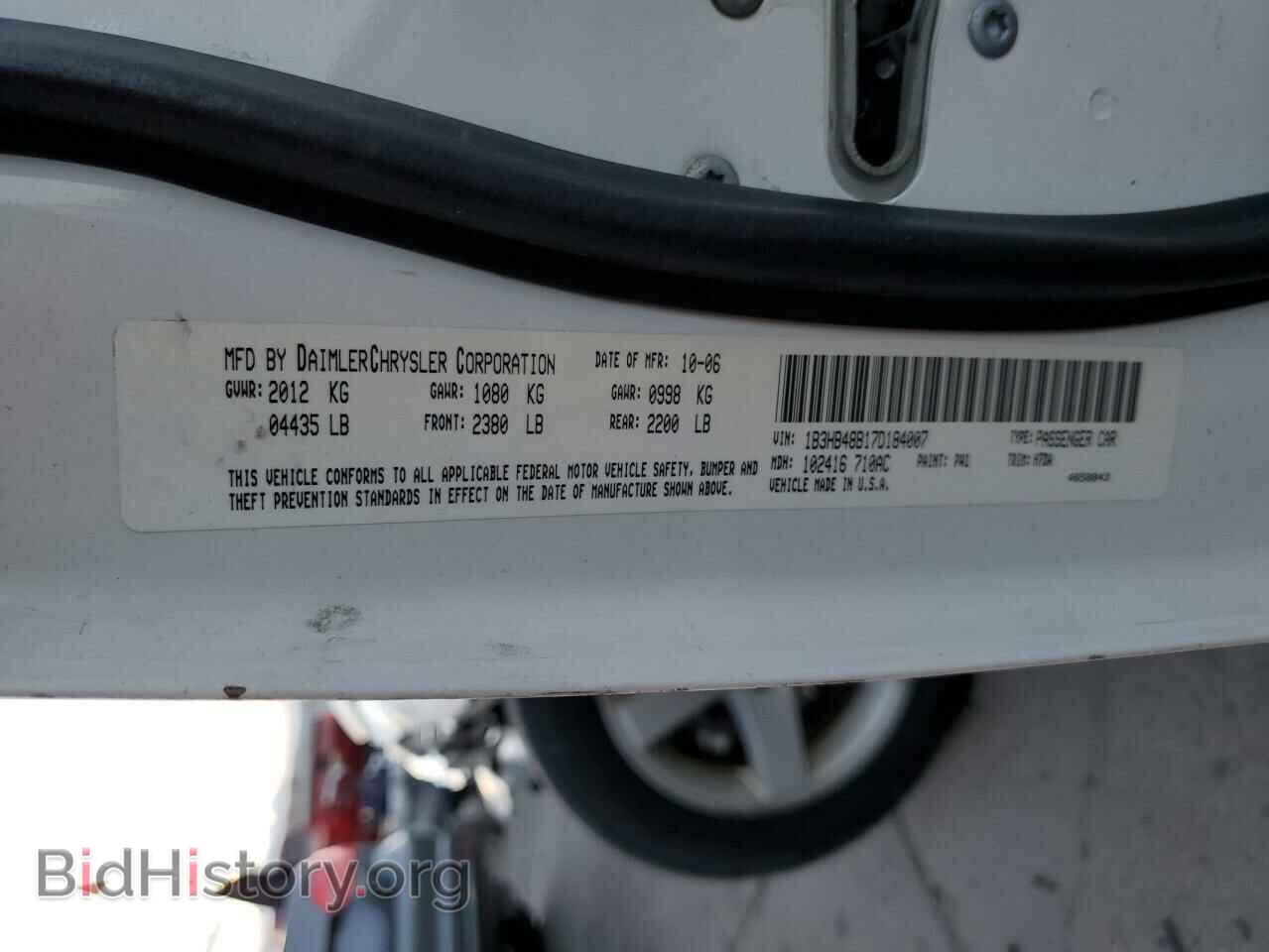 2007 DODGE CALIBER - VIN: 1B3HB48B17D184007 - Photo 12