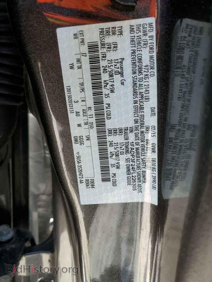 2015 FORD ALL Models - VIN: 1FADP3F24FL226305 - Фото 12