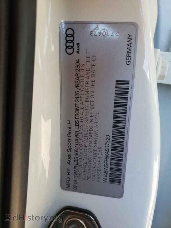 2019 AUDI RS3 - VIN: WUABWGFF6KA907329 - Фото 12