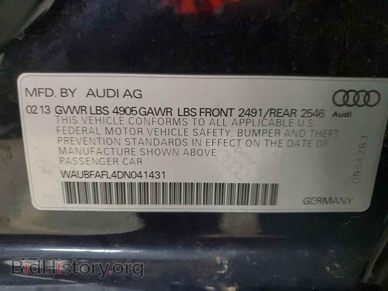 2013 AUDI A4 - VIN: WAUBFAFL4DN041431 - Photo 12