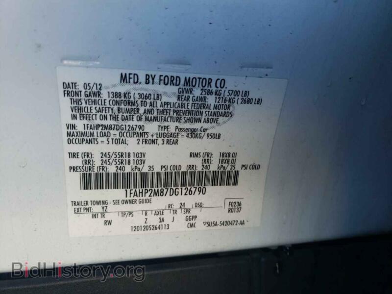 2013 Ford TAURUS (VIN 1FAHP2M87DG126790) — photo 10 of 10