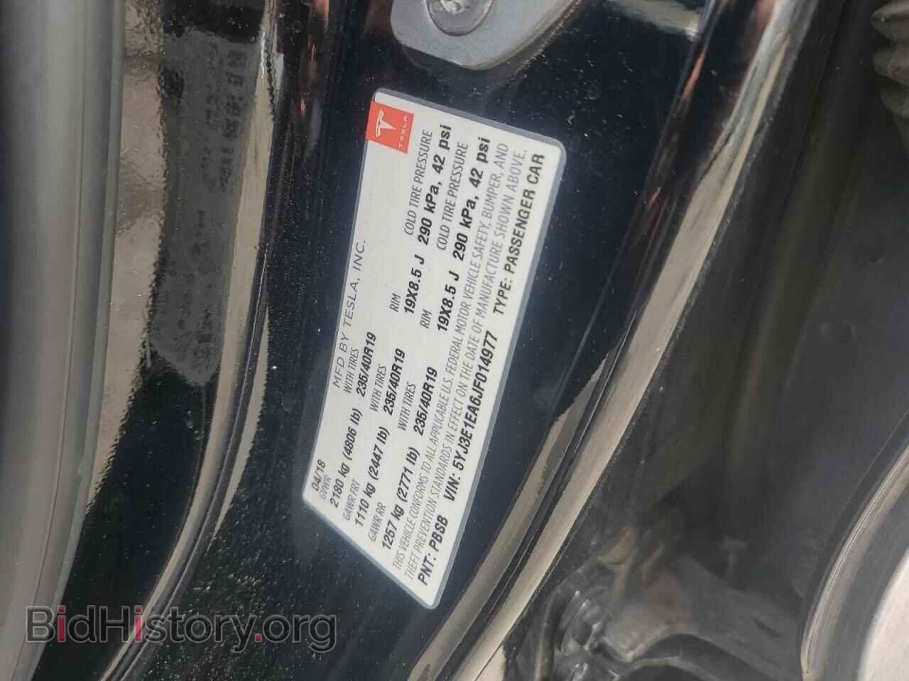 2018 TESLA MODEL 3 - VIN: 5YJ3E1EA6JF014977 - Photo 12