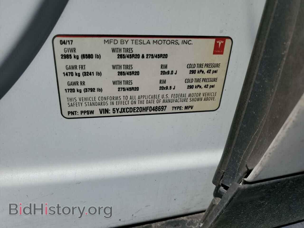 2017 TESLA MODEL X - VIN: 5YJXCDE20HF048697 - Photo 12