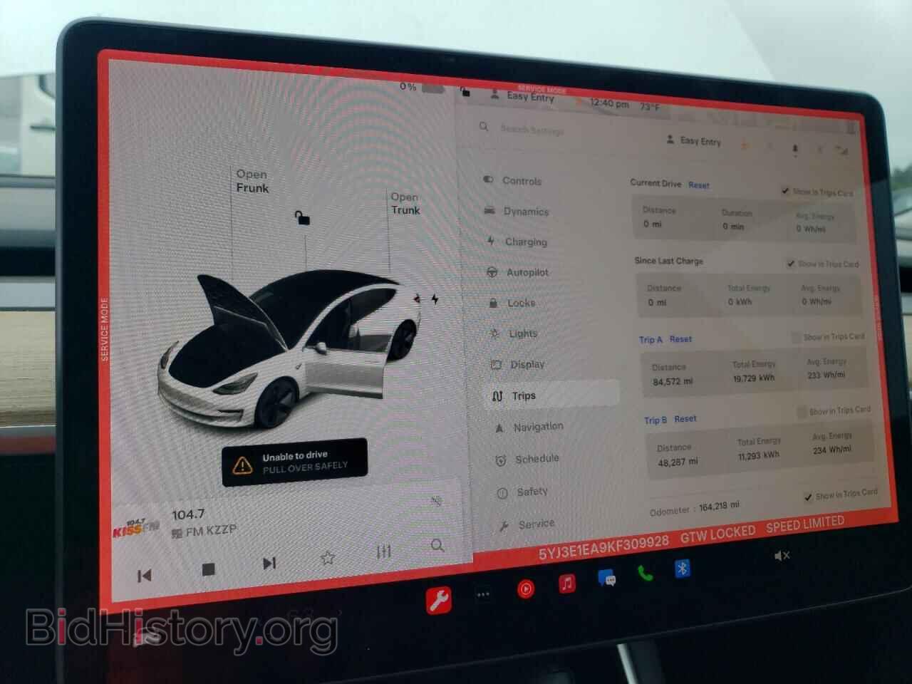 2019 TESLA MODEL 3 - VIN: 5YJ3E1EA9KF309928 - Фото 9