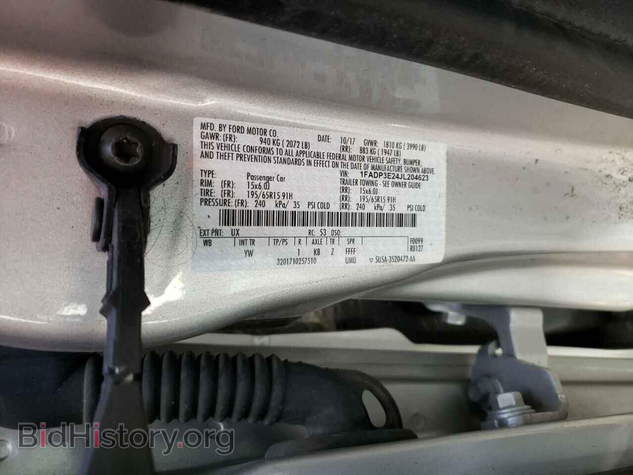 2018 FORD FOCUS - VIN: 1FADP3E24JL204623 - Фото 12