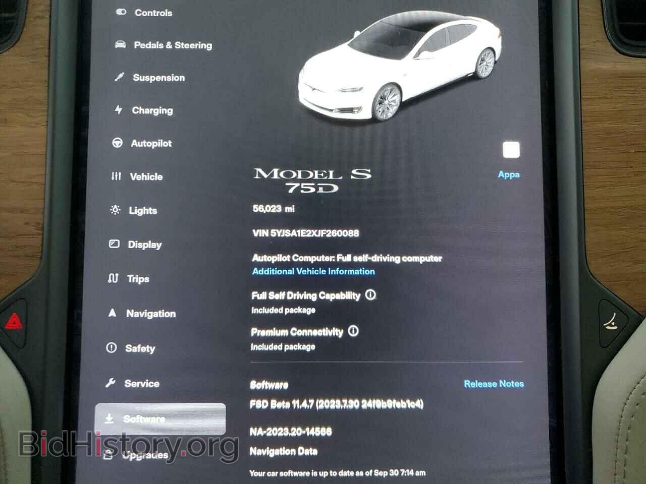 2018 TESLA MODEL S - VIN: 5YJSA1E2XJF260088 - Фото 9