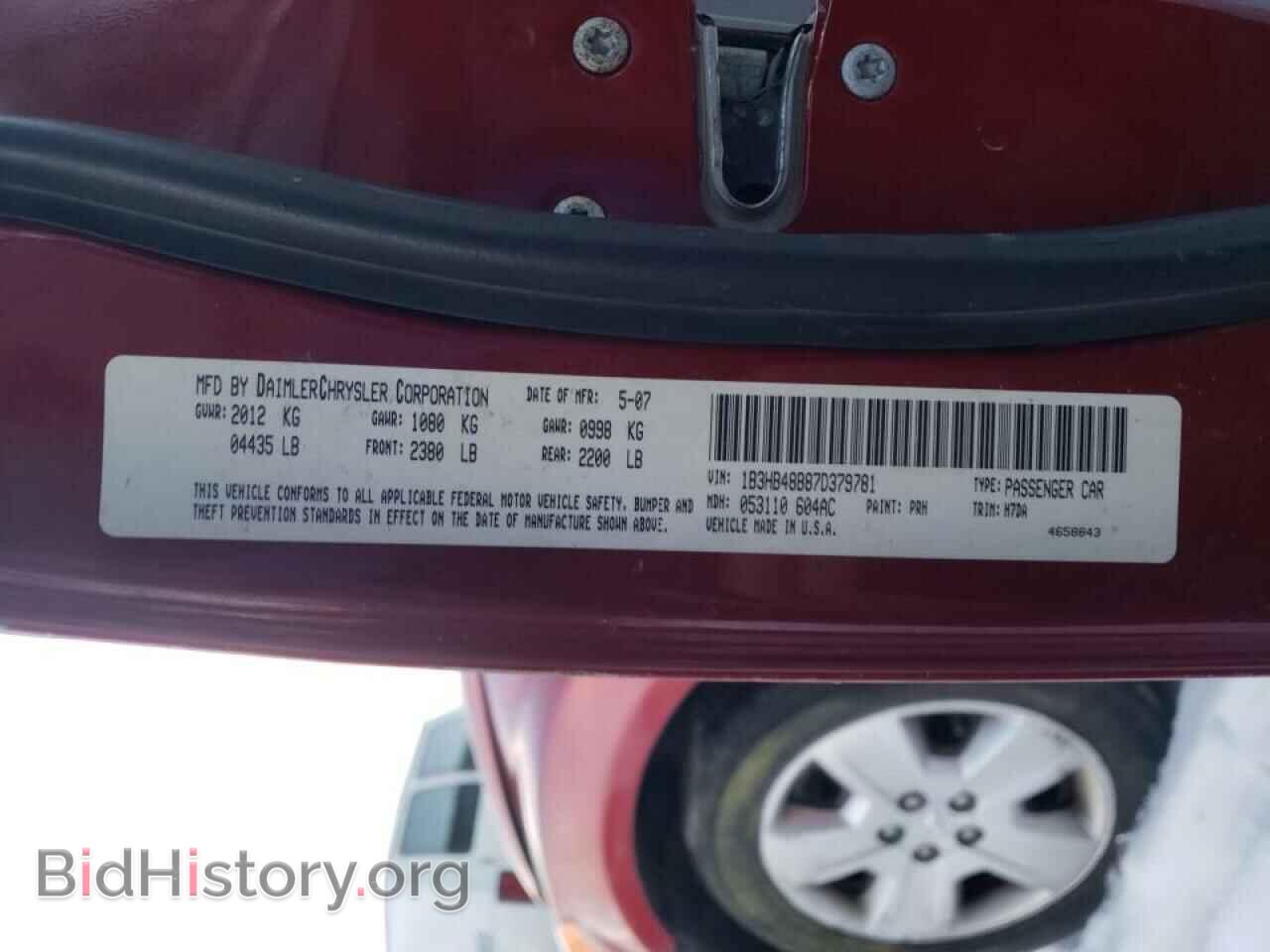 2007 DODGE CALIBER - VIN: 1B3HB48B87D379781 - Photo 10