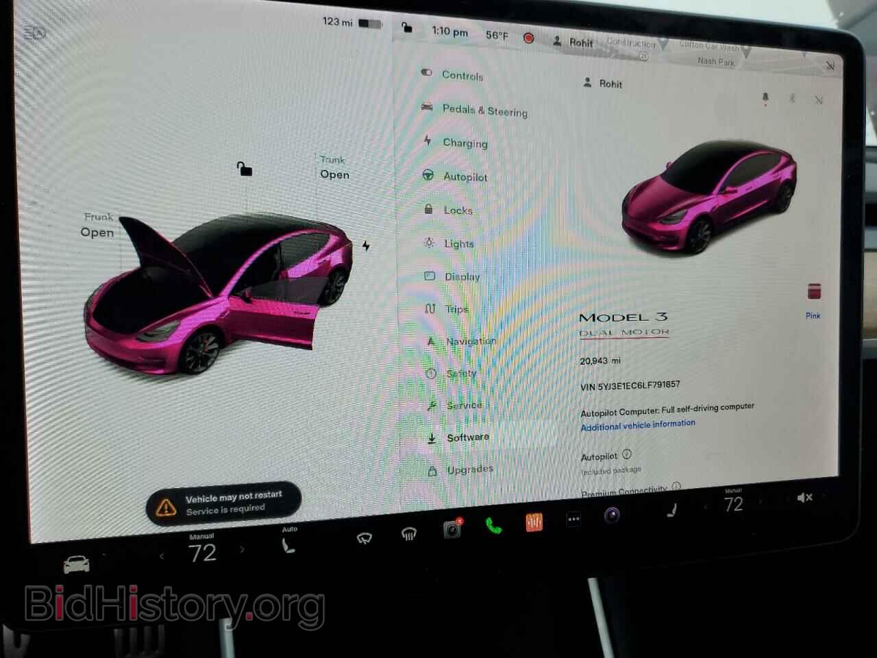 2020 TESLA MODEL 3 - VIN: 5YJ3E1EC6LF791857 - Фото 9