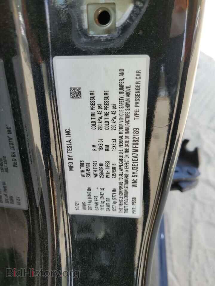 2021 TESLA MODEL 3 - VIN: 5YJ3E1EA7MF082189 - Photo 12