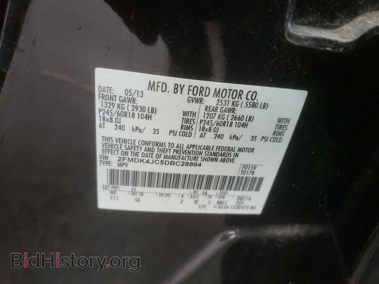 2013 FORD EDGE - VIN: 2FMDK4JC5DBC28894 - Photo 10
