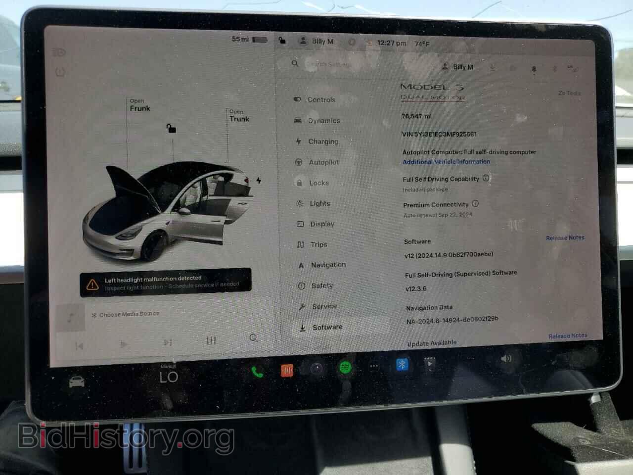 2021 TESLA MODEL 3 - VIN: 5YJ3E1EC3MF925581 - Photo 9