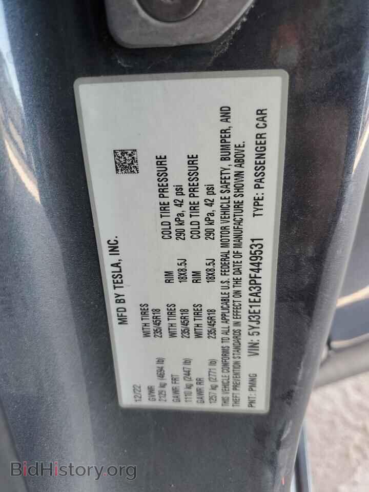 2023 TESLA MODEL 3 - VIN: 5YJ3E1EA3PF449531 - Photo 12