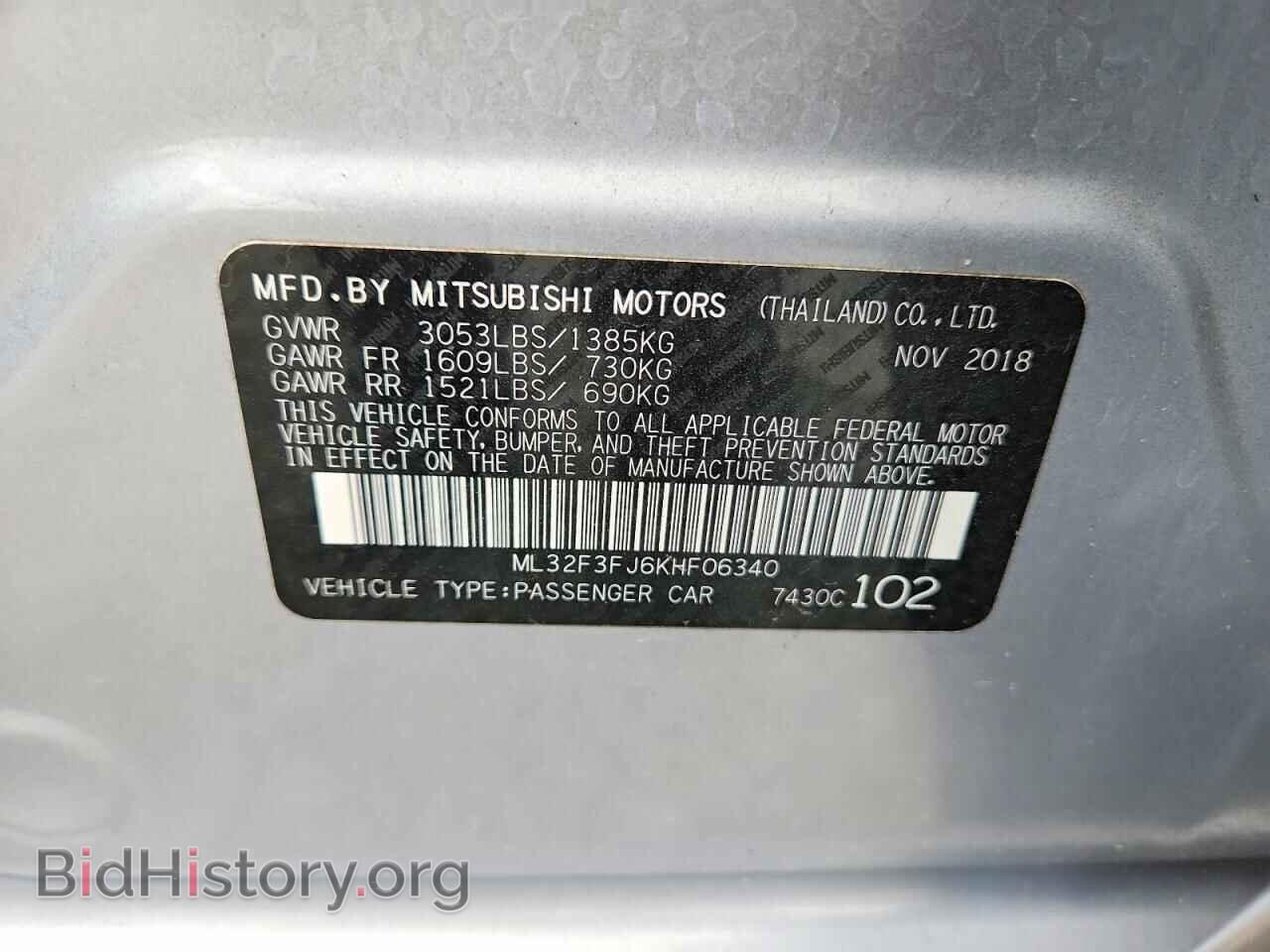2019 MITSUBISHI MIRAGE - VIN: ML32F3FJ6KHF06340 - Фото 12