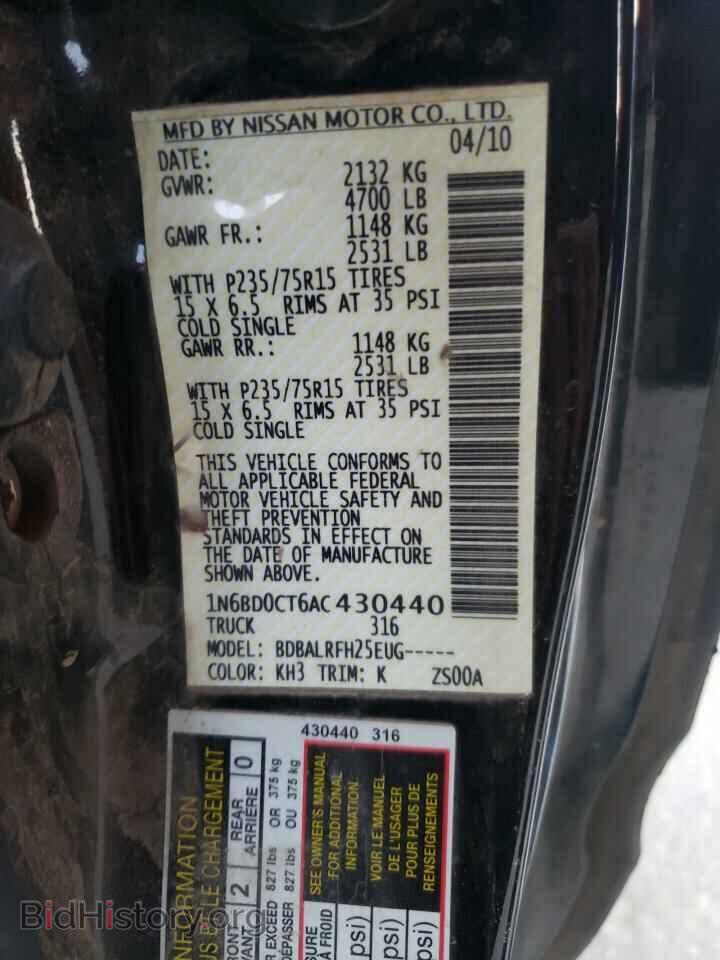 2010 NISSAN FRONTIER - VIN: 1N6BD0CT6AC430440 - Фото 10
