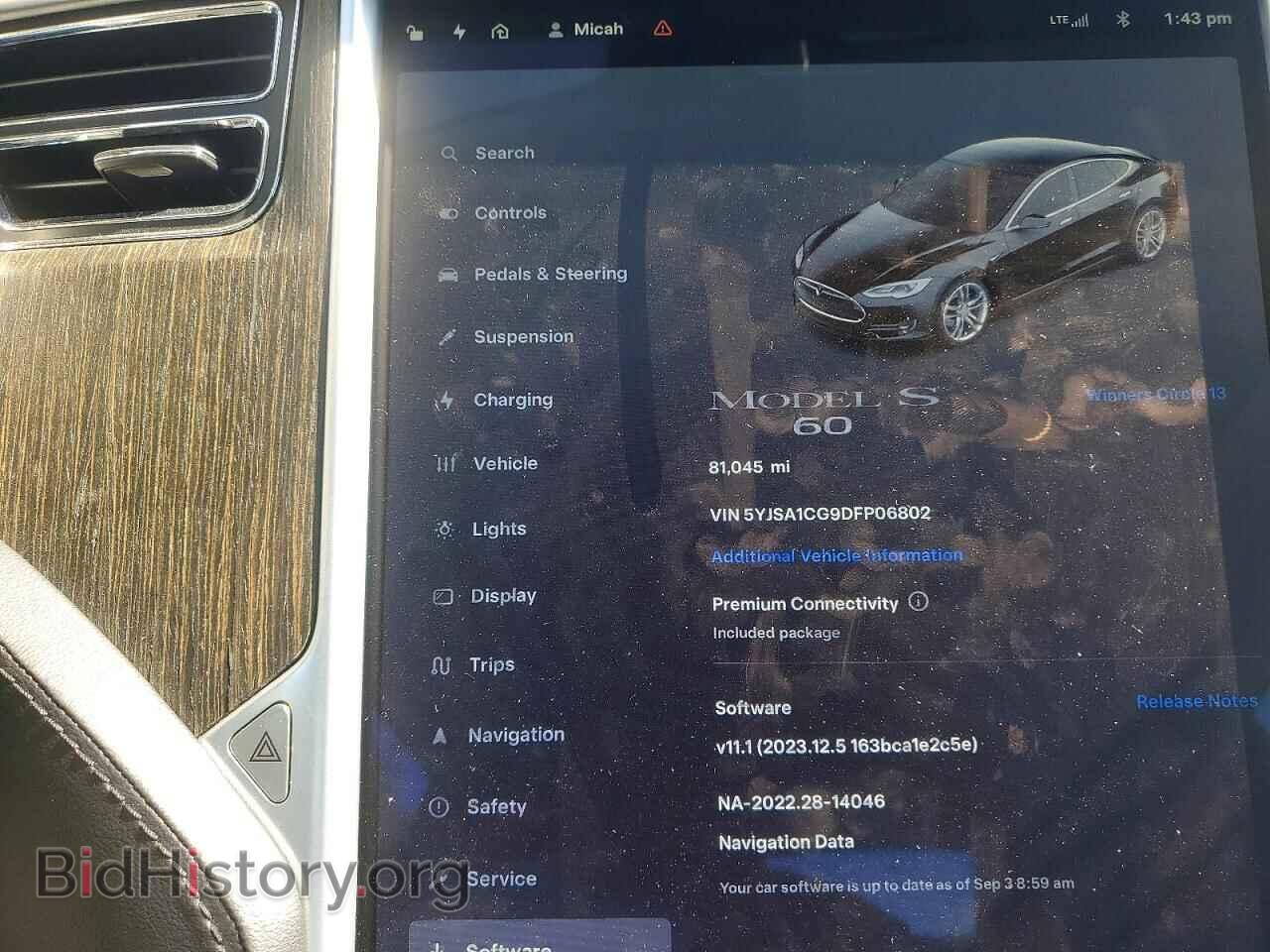 2013 TESLA MODEL S - VIN: 5YJSA1CG9DFP06802 - Photo 9