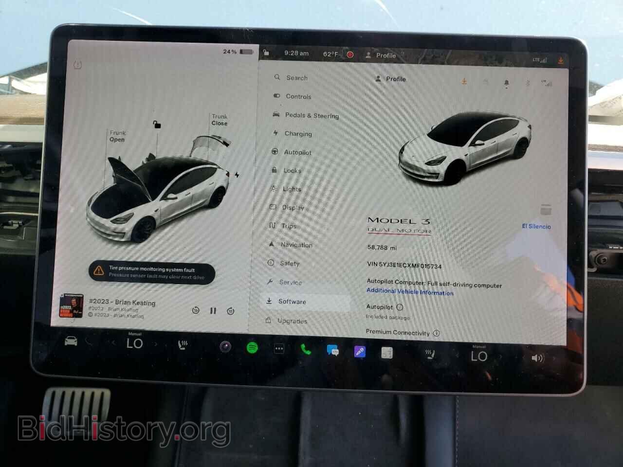 2021 TESLA MODEL 3 - VIN: 5YJ3E1ECXMF015734 - Фото 9