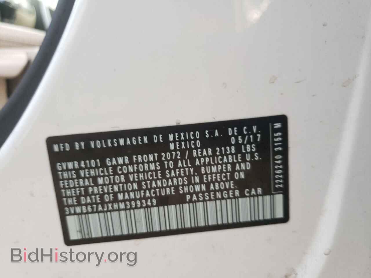 2017 VOLKSWAGEN JETTA - VIN: 3VWB67AJXHM399349 - Photo 10