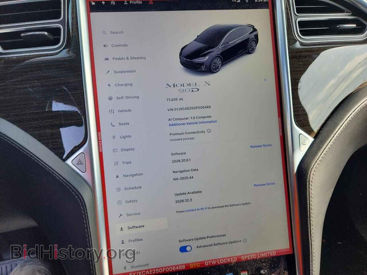 2016 TESLA MODEL X - VIN: 5YJXCAE25GF006488 - Photo 9