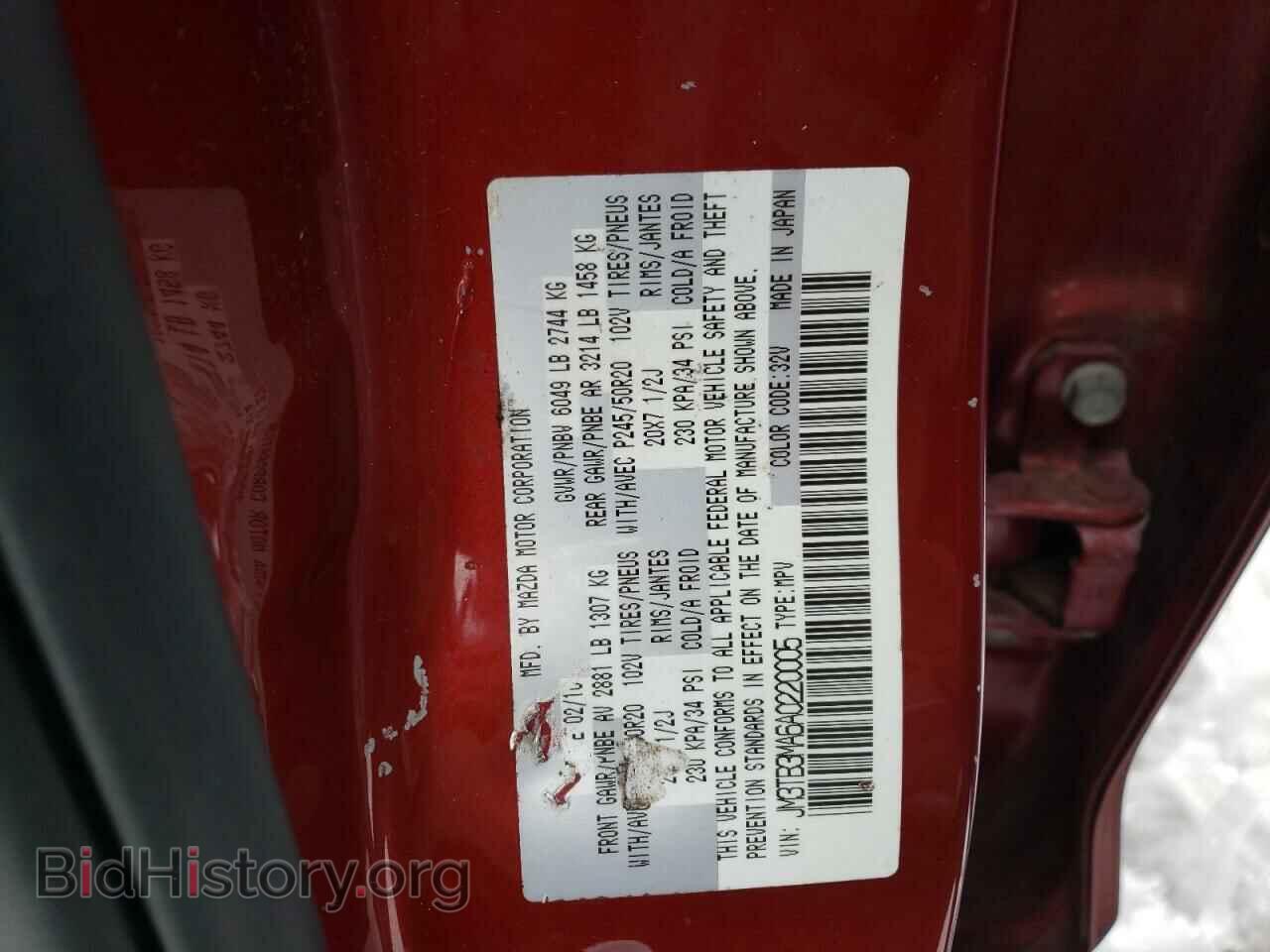 2010 MAZDA CX-9 - VIN: JM3TB3MA6A0220005 - Фото 10