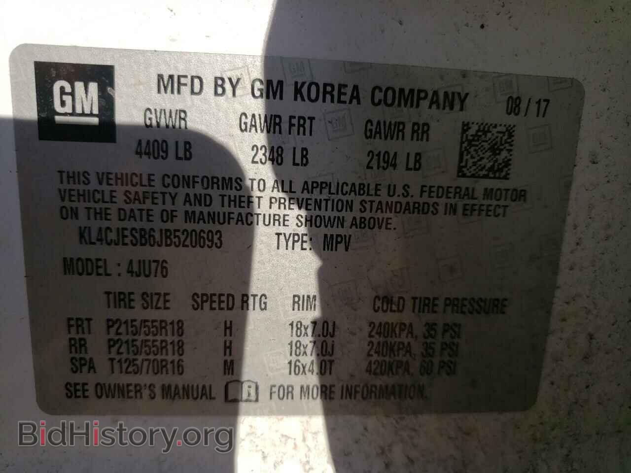 2018 BUICK ENCORE - VIN: KL4CJESB6JB520693 - Photo 10