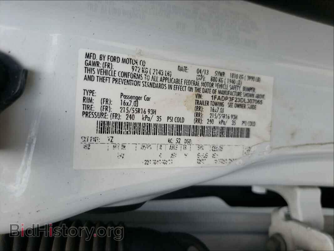 2013 FORD FOCUS - VIN: 1FADP3F23DL307065 - Фото 10