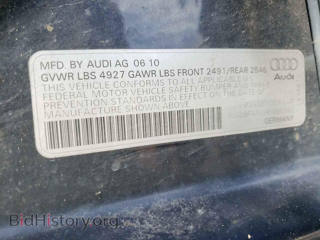 2011 AUDI A4 - VIN: WAUBFAFL0BN005362 - Photo 10