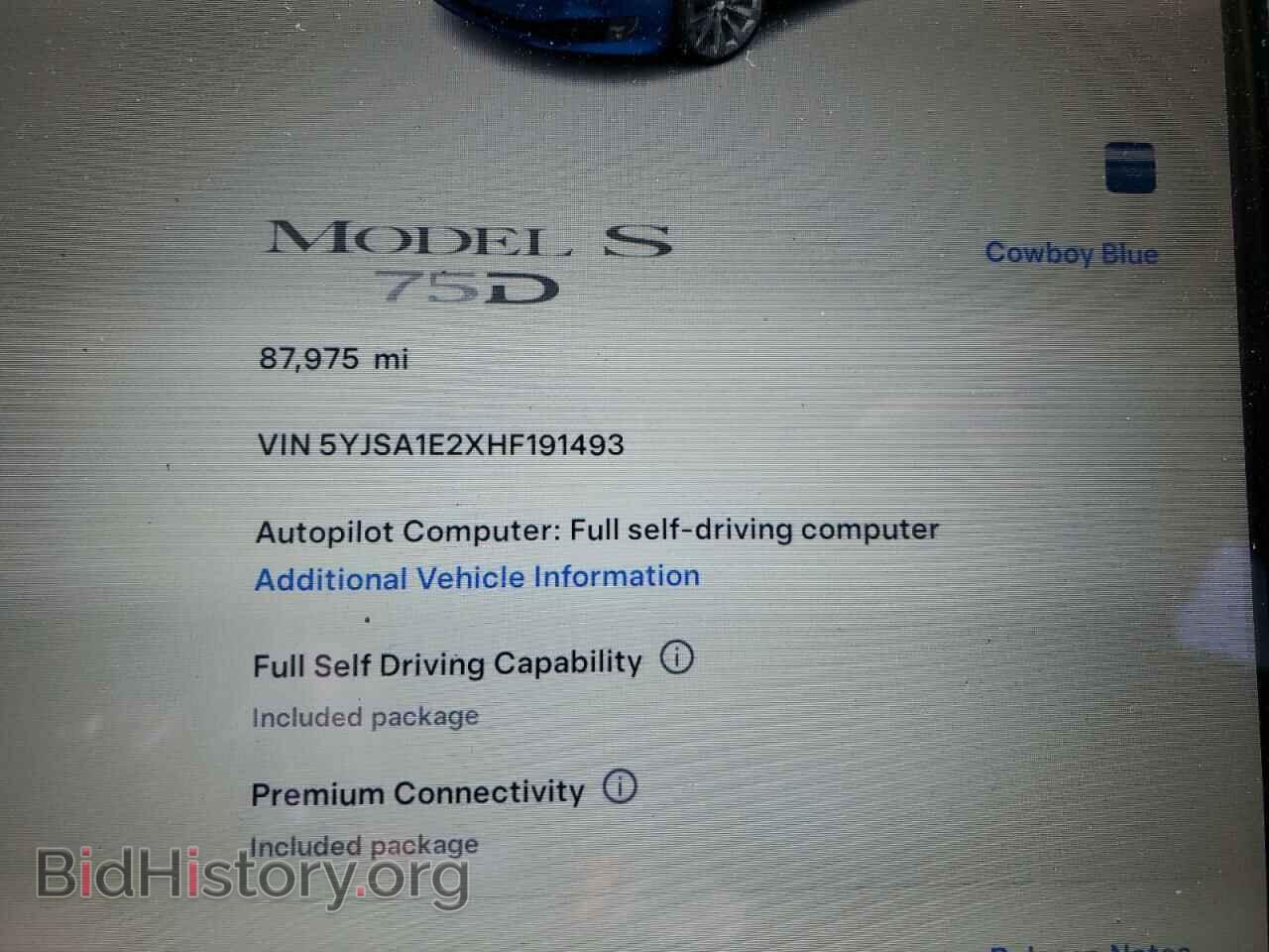 2017 TESLA MODEL S - VIN: 5YJSA1E2XHF191493 - Photo 9