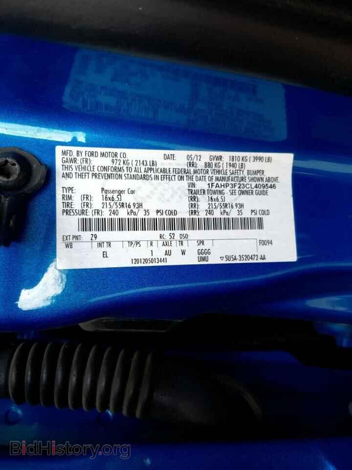 2012 FORD FOCUS - VIN: 1FAHP3F23CL409546 - Фото 10