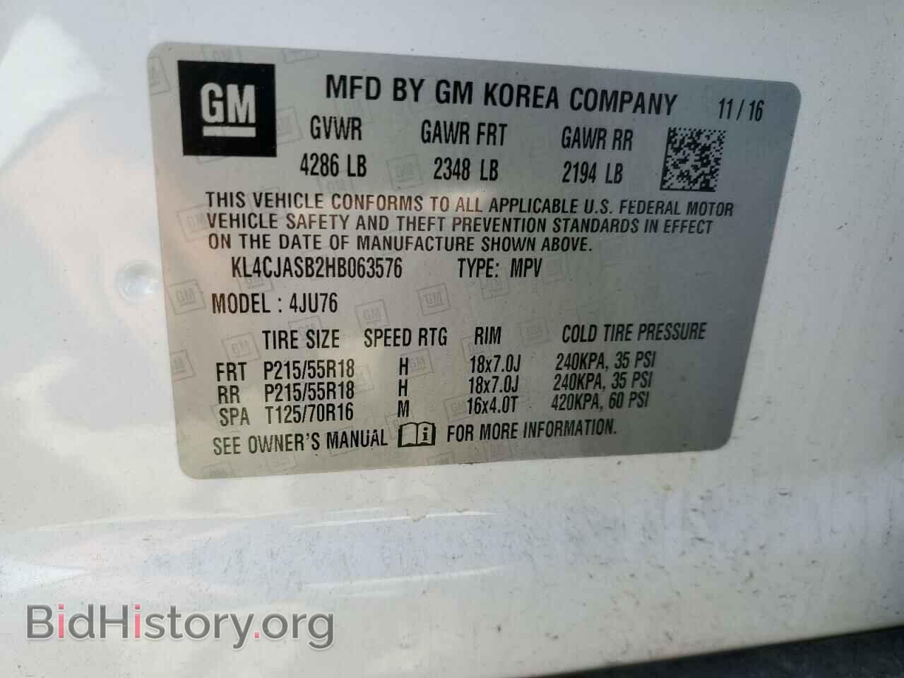 2017 BUICK ENCORE - VIN: KL4CJASB2HB063576 - Photo 13