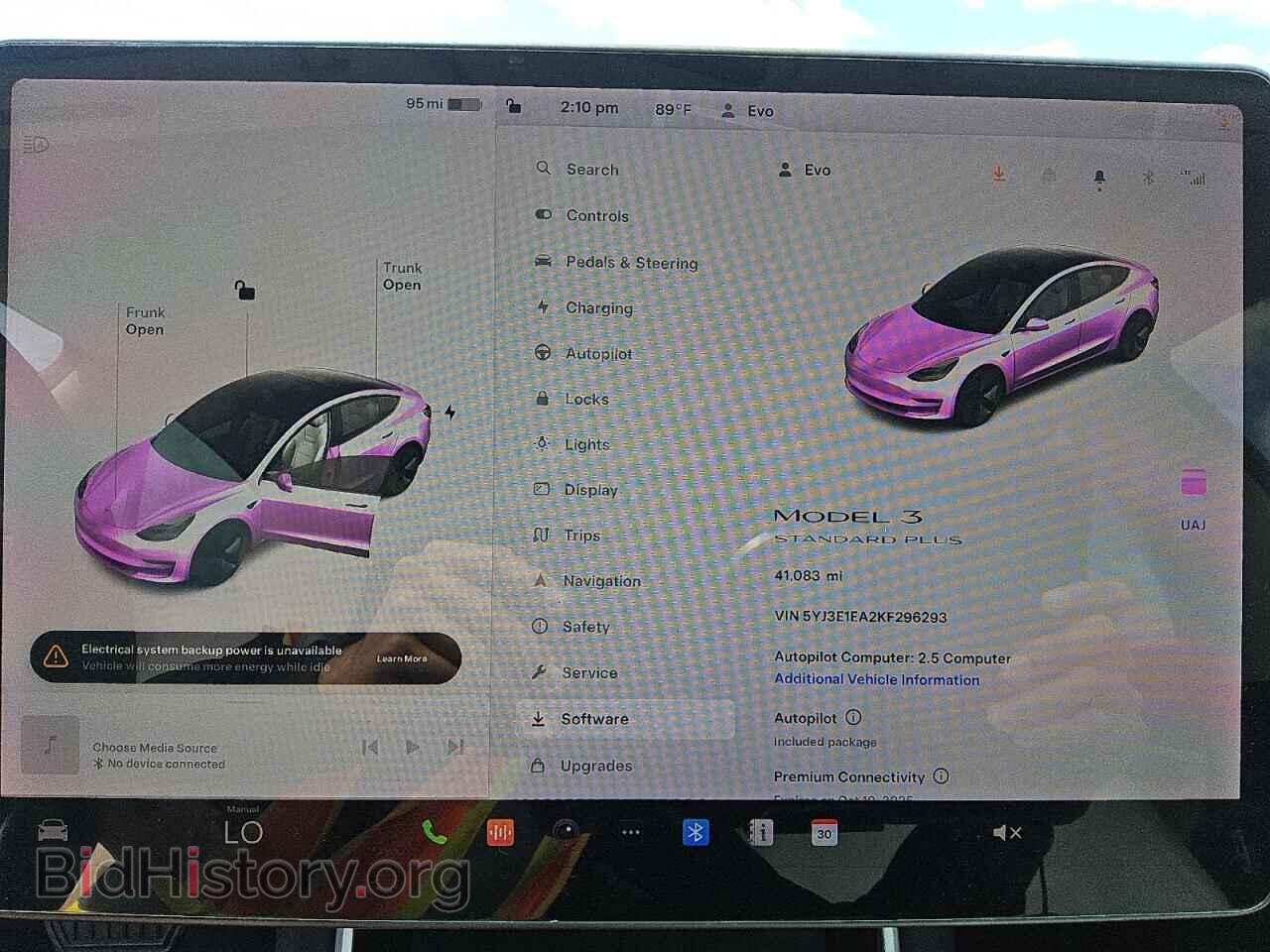 2019 TESLA MODEL 3 - VIN: 5YJ3E1EA2KF296293 - Фото 9