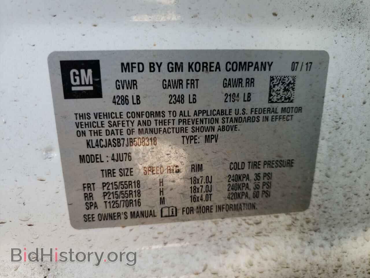 2018 BUICK ENCORE - VIN: KL4CJASB7JB508318 - Photo 10