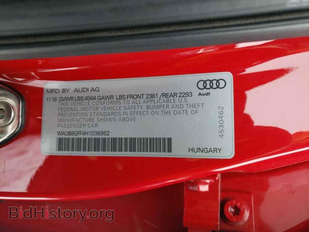 2017 AUDI A3 - VIN: WAUB8GFF4H1036962 - Фото 10
