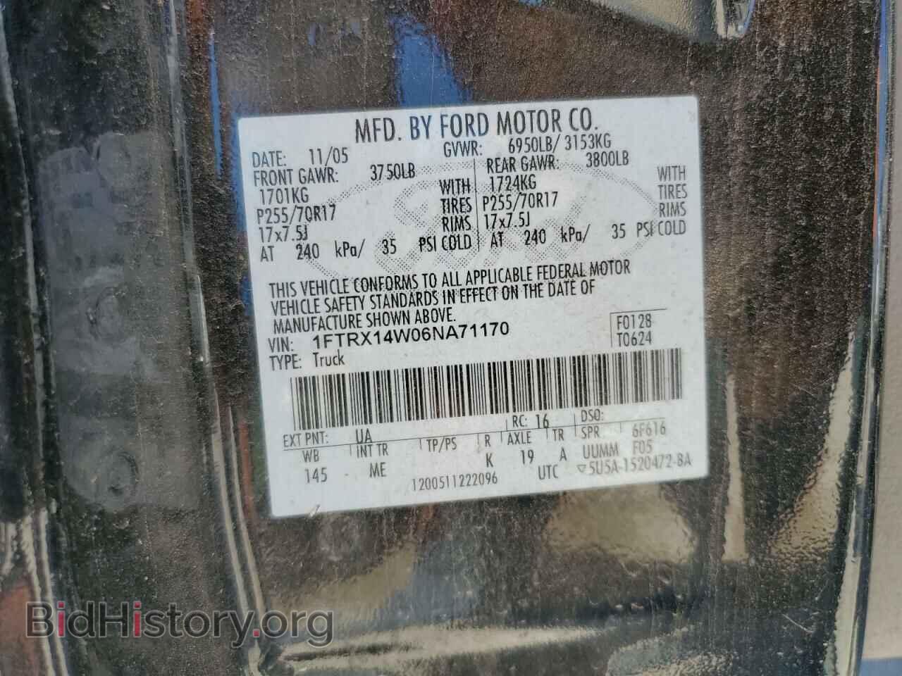 2006 FORD All Models - VIN: 1FTRX14W06NA71170 - Фото 12