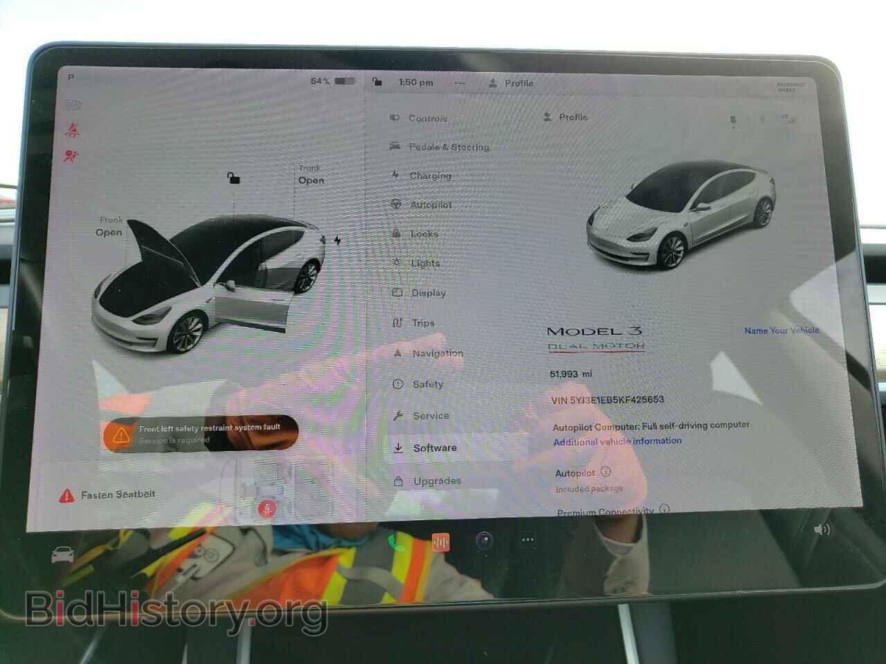 2019 TESLA MODEL 3 - VIN: 5YJ3E1EB5KF425653 - Фото 9